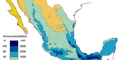 Mapa ng Mexico na pag-ulan