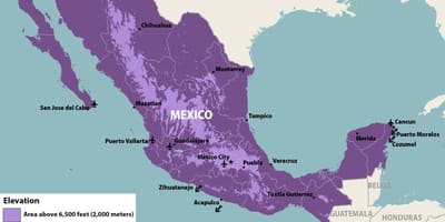Mapa ng Mexico zika