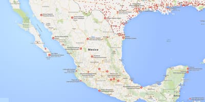 Mga paliparan sa Mexico map