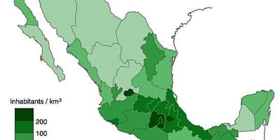 Populasyon density mapa ng Mexico