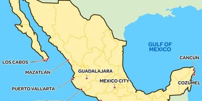 Mga simpleng mapa ng Mexico