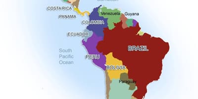 Mapa ng Mexico at south america