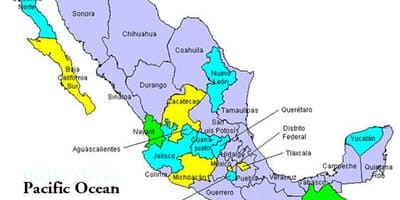 Mapa ng lambak ng Mexico